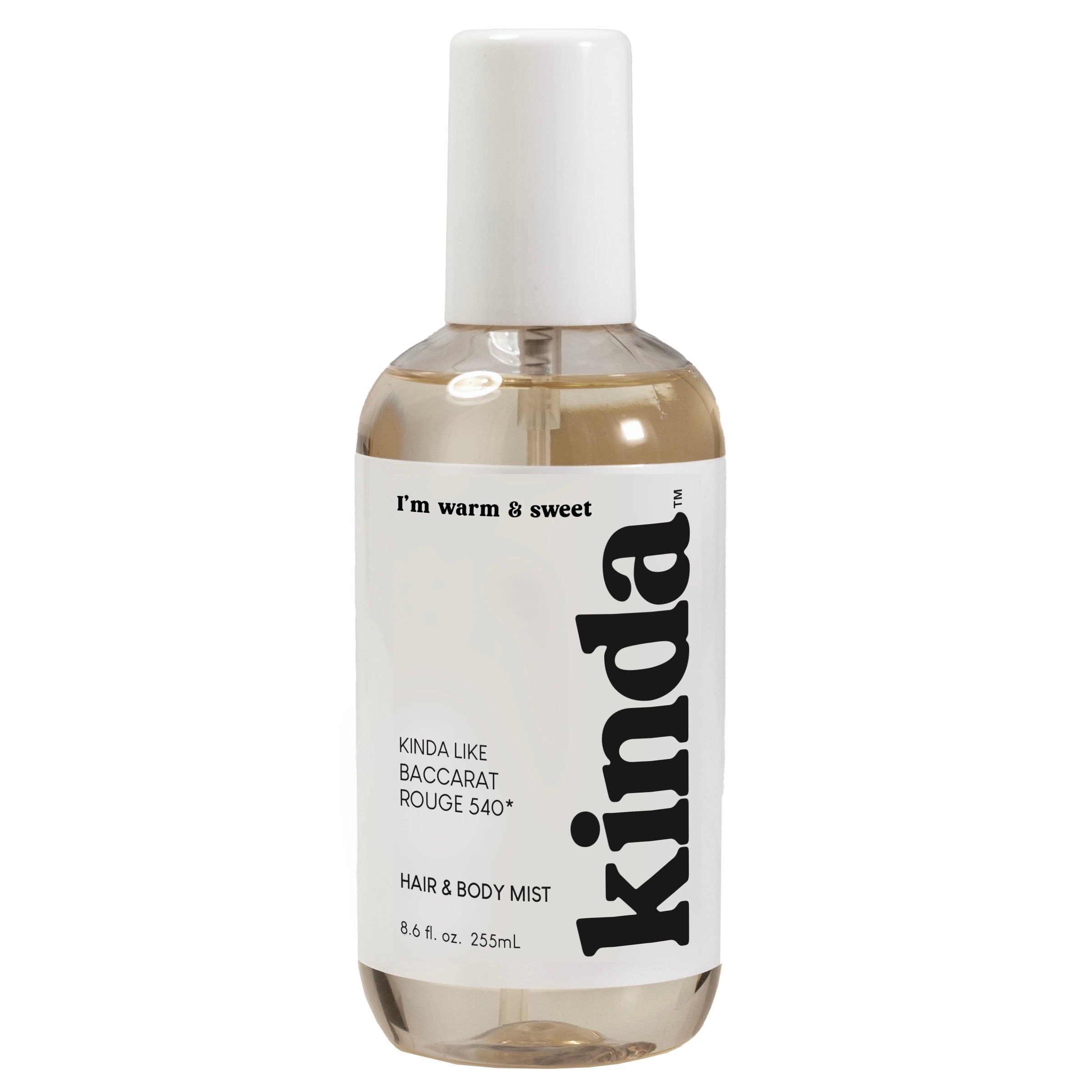 KINDA I'm Warm & Sweet Hair & Body Mist, kinda like Baccarat Rouge 540*, 8.6 fl.oz.