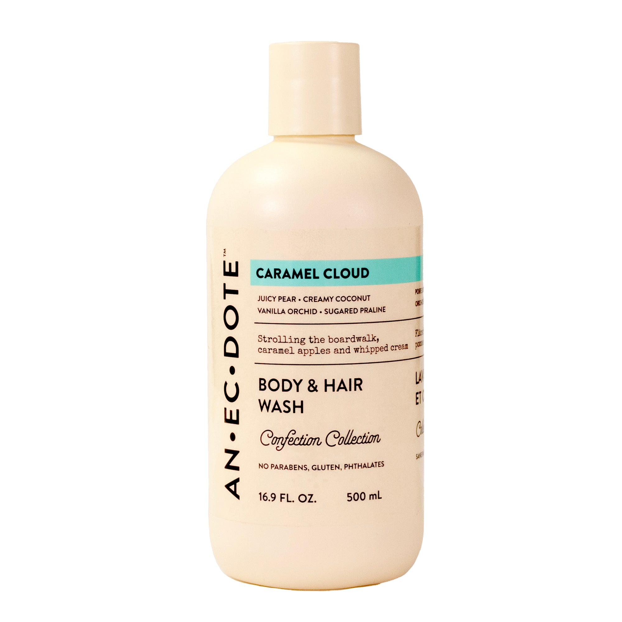 Anecdote Caramel Cloud Body and Hair Wash, 16.9 FL OZ/500 mL