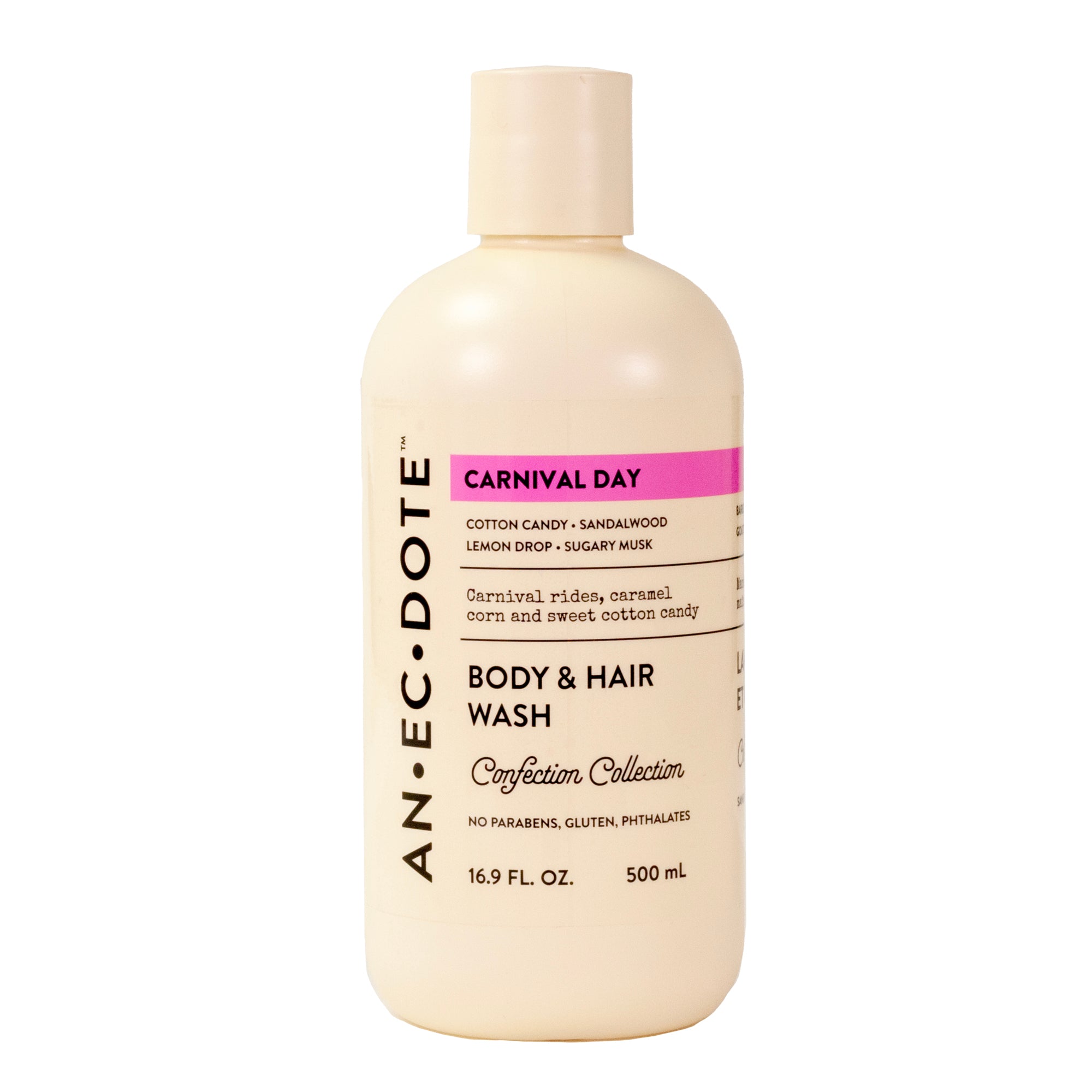 Anecdote Carnival Day Body and Hair Wash, 16.9 FL OZ/500 mL